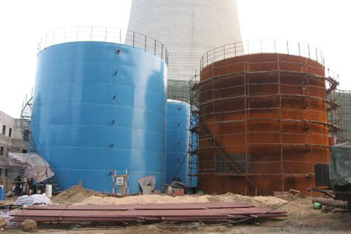 The polyurea anti-corrosion project of the desalination water tank in Jinmei Mingshui Chemical Industry